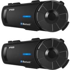 FX8 Motorcycle Intercom Two-Pack - Black
