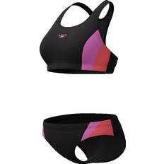 Speedo Bikinitoppe Speedo Women's Colourblock Splice 2 Piece 2.0 Bikini Damer - Sort