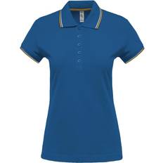 Multicoloured Polo Shirts Kariban Short-Sleeve Women's Polo 5 Boutons - Bleu