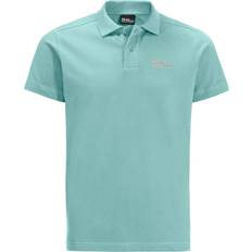Jack Wolfskin Men Polo Shirts Jack Wolfskin Essential Short Sleeve Polo - Men M Soft Jade