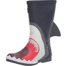 Blue - Girls Wellingtons Joules Boys Roll Up Flexible Printed Welly - Blue Rubber