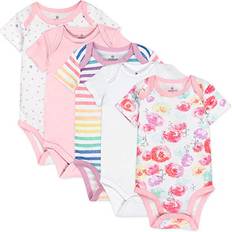Honest Organic Cotton Short Sleeve Bodysuits - Rose Blossom