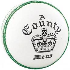 County Crown Leather Cricket Ball White One Size