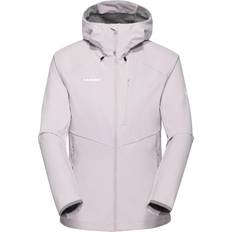 Mammut Women's Ultimate Comfort Softshell Hooded Jacket - White/Grey