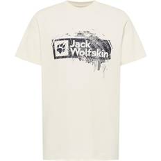 Jack Wolfskin Men Tops Jack Wolfskin Organic Cotton Regular Fit Short Sleeve Graphic T-Shirt - White