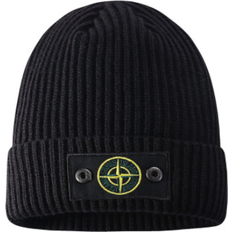 Stone Island Headgear on sale Stone Island Hat Warm Thick Beanie with Cuff Knitted Stretch Beanie Hat - Black