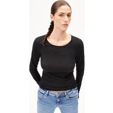 Armedangels Einiaara Soft Longsleeve Damer - Grå/Sort