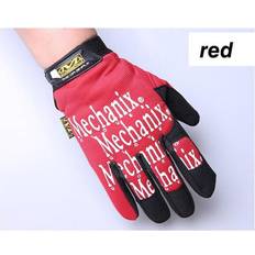 Fashion Full Finger Tactical Mechanic Motorcycle Gloves - Red