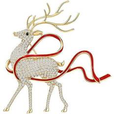 FitVille Animal Brooch Rhinestone Brooch Pin 18k Gold Plated