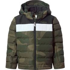 Childrens Kids Swift Pixel Camo Padded Ski Jacket - Khaki Green/Black