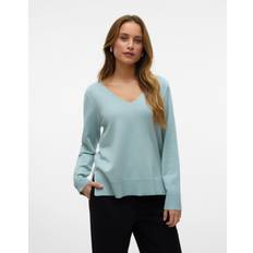 Slits Tröjor Vero Moda Vmsilje Pullover - Gray Mist