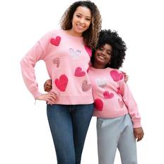 Blizzard Bay Mommy and Me Valentine's Day Sweater Long Sleeve - Prism Pink Heart