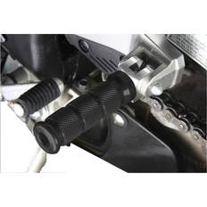 Biketek Alloy Round Sports Pillion Footpegs - Black