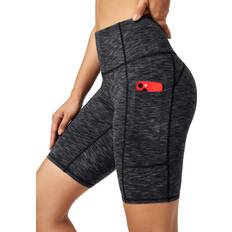 Women - Yoga Shorts Ewedoos Biker Shorts Women Tummy Control Workout Shorts - Charcoal