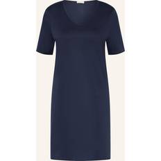 Solid Colours Nightgowns Hanro Women's Cotton V Neck - Deep Navy