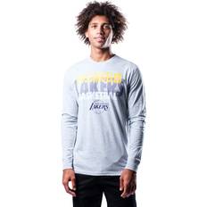 Ultra Game NBA Los Angeles Lakers Mens Supreme Long Sleeve Pullover Tee Shirt Heather Gray Large