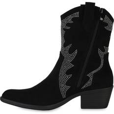 Van Hill Damen Cowboy Boots - Schwarz