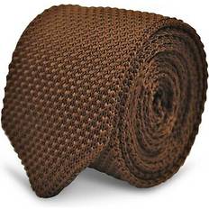 Ties on sale Frederick Thomas Knitted Silk Mens Tie - Chocolate Brown