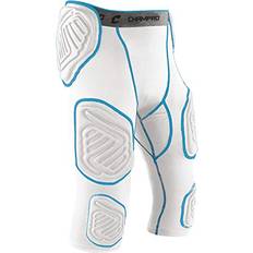 White Girdles Champro Bull Rush 7-Pad Girdle - White/Grey Inset