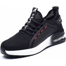 Black Work Shoes PlayMc Steel Toe Cap Trainers - Black
