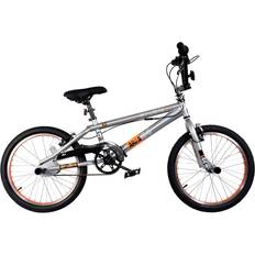 Area 44 20 Inch Metallic Grey and Orange BMX Bike with 360 Gyro