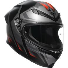 AGV Motorcykelhjälmar AGV K6 S Karve Motorcykelhjälm - Matt/Svart/Grå/Röd