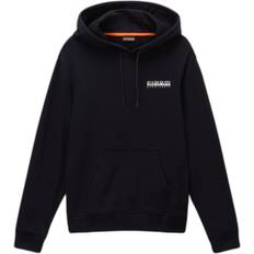 Men - Orange Jumpers Napapijri Men's Sovana Back Graphic Pullover Hoodie - Black