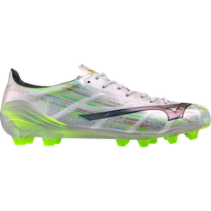 Mizuno Men Football Shoes Mizuno Alpha II Elite FG/AG Football Boots - White/Black Iridiscent