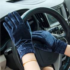 Gold Gloves & Mittens Maxpower Velour Gold Velvet Gloves - Blue