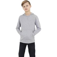 Grey Hoodies Kids Fleece Hooded Jumper - Marl Grey