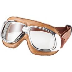 Classic Motorcycle Goggles - Brown/Clear