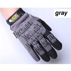 Fashion Full Finger Tactical Mechanic Motorcycle Gloves - Grey