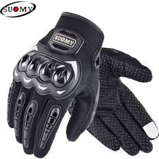 Pink Motorcycle Gloves Maxpower Retro Leather Women Motorcycle Gloves - Black