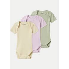 Name It Multifarvet Bodyer Name It Kortærmet Body 3-pak - Winsome Orchid