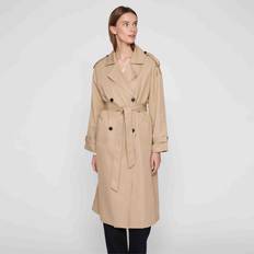 Vila Frakker Vila L/S Long Trenchcoat - Savannah Tan