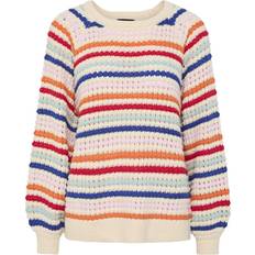 Orange - Striktrøjer Sweatere Pieces Pcdosla Ls O-Neck Knit - Birch