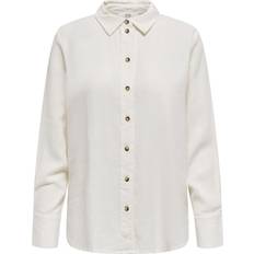 JDY Relaxed Linen Shirt Co-Ord - White