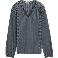 Tom Tailor Dame Bluser Tom Tailor Bluse - Natblå/Hvid