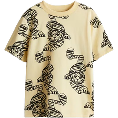 H&M Printed T-shirt - Yellow/Tigers (	1216652055)