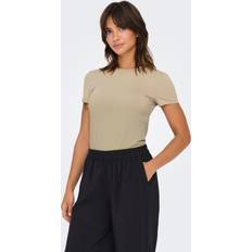 Only Onlea S/S Top O-Neck JRS - Humus