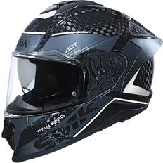 SMK Titan Carbon Full Face Helmet - Black/Grey/White Man