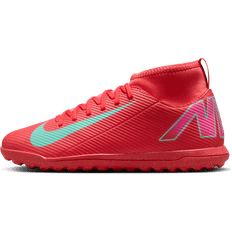 Nike Red Football Shoes Nike Jr Mercurial Superfly 10 Club Younger/Older Kids' TF High-Top Football Shoes - Red