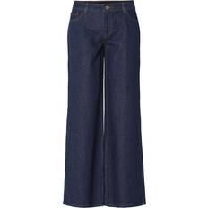 Pieces Kläder Pieces Pcselma LW Wide Jeans Rinse Noos BC - Blue Denim