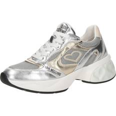 Love Moschino Sneakers Love Moschino Låg Sneaker Crystal60 - Silver/Platina/Beige