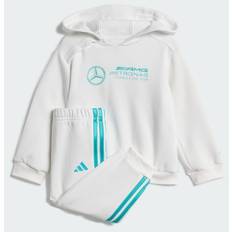 adidas Kinder Langarm Trainingsanzug Mercedes - Blanc