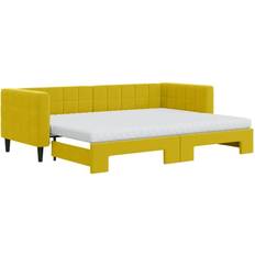 Camas y Colchones vidaXL Sofá Nido Colchón Terciopelo Amarillo 80x200 cm Cama con Estructura