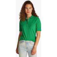 Dam - Slim Pikétröjor Tommy Hilfiger Reg Pique Polo SS - Grön