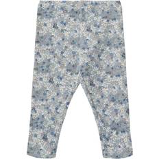 9-12M Børnetøj Wheat Jersey Leggings Jules - Blue Summer Flowers