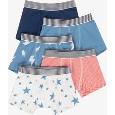 Red Boxer Shorts Children's Clothing Petit Bateau Pack of 5 Hipsters in Cotton - Navy/Blue