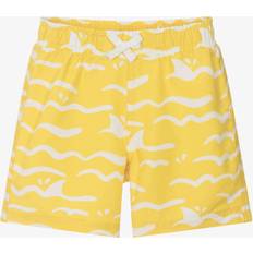 Recycled Materials Swim Shorts Petit Bateau Kids' Shark Wave Swim Shorts - Orange/Marshmallow